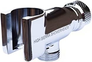 מחזיק מקלחת כף יד אוניברסלי של סיירה הגבוה של High Sierra. זמין ב: כרום, ניקל מוברש, ברונזה שפשפת שמן או פליז מלוטש
