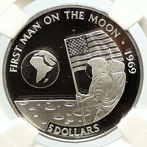 1991 CK 1991 איי קוק אליזבת השני איש על הירח יחסי ציבור 5 דולר PF 69 אולטרה קמיע NGC