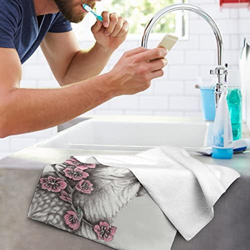 פרח פרחים זאב מגבות ידיים פנים שטיפת גוף מטליות כביסה רכות עם חמוד מודפס למטבח אמבטיה מלון יומיומי שימוש