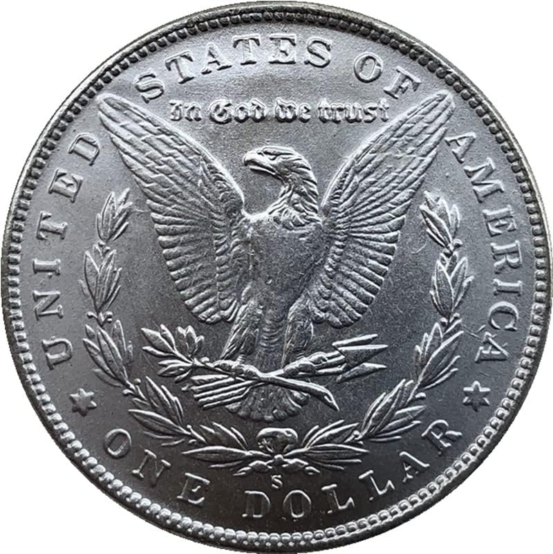 מהדורת 1892S אמריקאית מטבע מורגן סילבר דולר פליז פליז מכסף מלא יד עתיק מטבעות זיכרון זרות