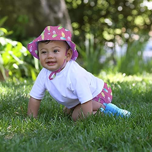 אני משחק. על ידי נבטים ירוקים דלי הגנת שמש כובע UPF 50+ הגנה על שמש מתכווננת לצמוח עם התינוק