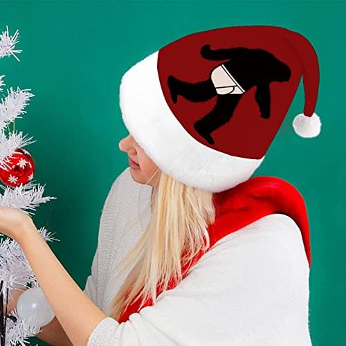 ביגפוט עצי יער2 חג המולד כובע סנטה כובע מצחיק חג המולד כובעי חג מסיבת כובעי עבור נשים / גברים