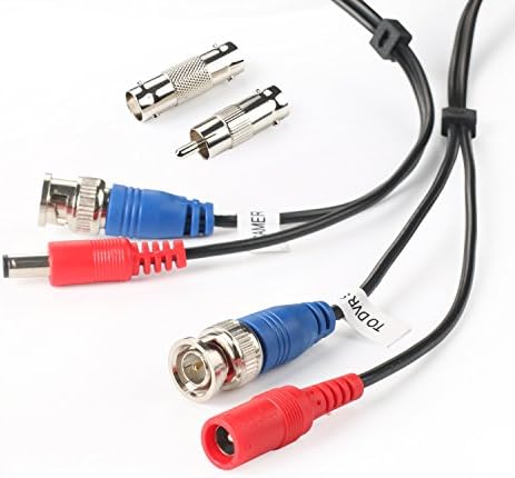 SHD 33FEET BNC VEDIO כבל חשמל מכשיר מראש AL-in-ONE וידאו BNC כבל חוט כבלים למעקב אחר מערכת אבטחה של טלוויזיה במעגל סגור עם מחברים