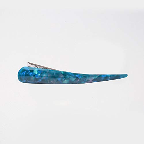 2 חבילות גדולות זוהרות אוניקס וכחול מתכת כחול מקור ברווז קליפים תניני תנין לשיער עבה או כבד בהיר גבוה העברת אצטט ברווז קליפים שיניים שיער