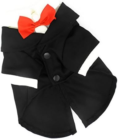 זונה כלב רשמי טוקסידו תלבושות חליפת Holloween PET מחמד בגדי חתונה בגדי חתונה אביזרים קוספליי, לחתול כלב קטן של כלבלב שחור שחור m
